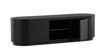 TV cabinet Vulnutter 160 cm black oak/slats