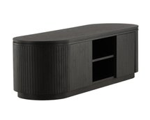 TV cabinet Vulnutter 160 cm black oak/slats