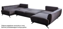 Elperal U-shaped corner sofa bed with storage (Fabric: Nube 40)