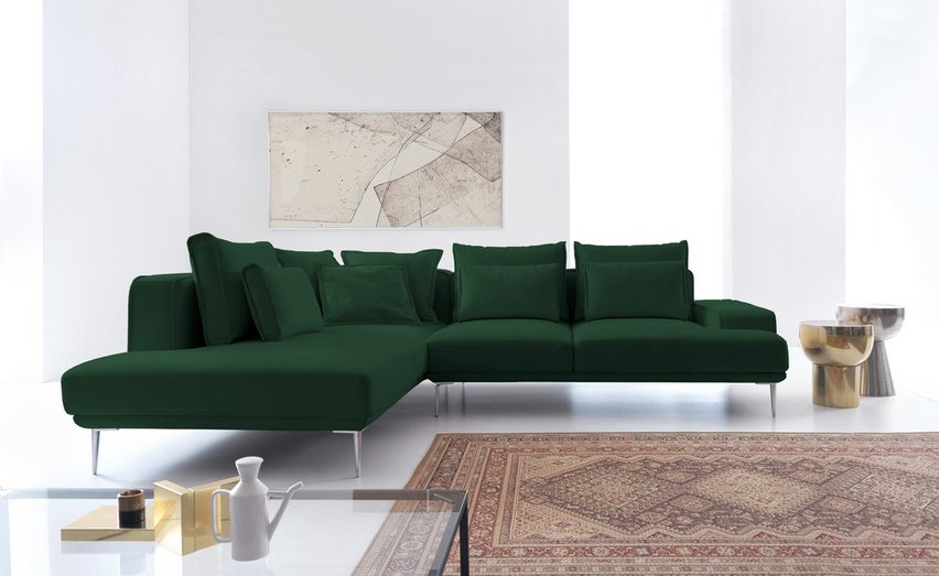 Mesito corner sofa bed (Fabric: Element 12, Side: Right)