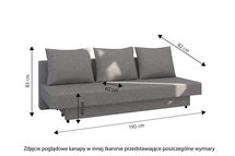 Holie three-seater sofa bed (Sawana 14)