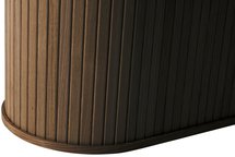 Table ovale Gativel 95x180 chêne brûlé