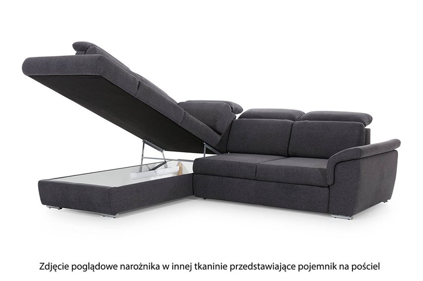 Kaoci corner sofa bed (Fabric: Monolith 09, Side: Left)