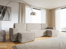 Copertino U-shaped corner sofa with sleeping function with container Element 13 universal