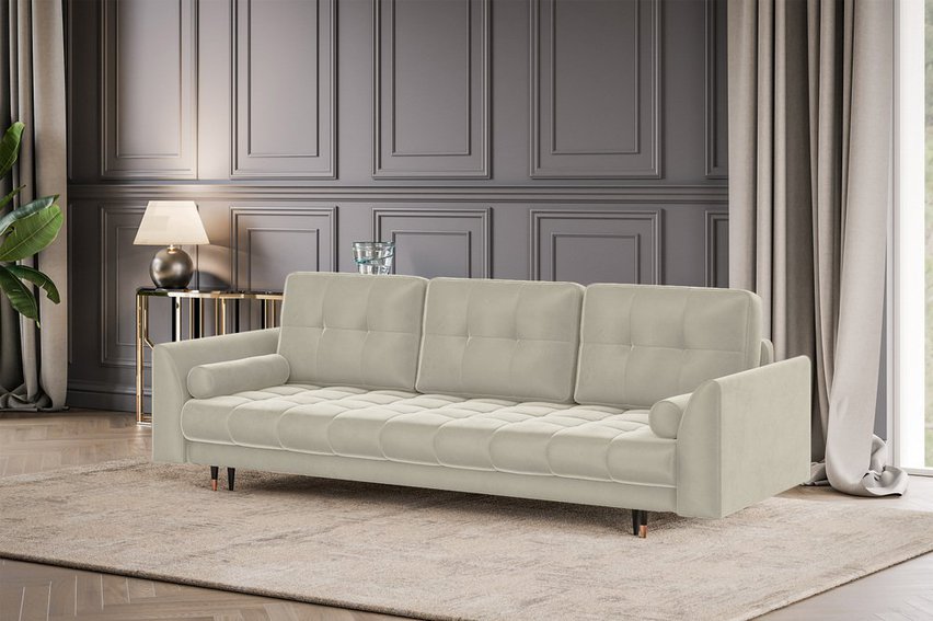 Agriano three-seater sofa bed with storage Magic Velvet 2274 velvet hydrophobic