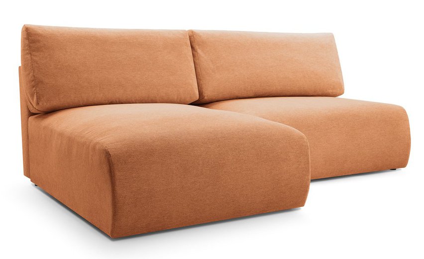 Corner sofa with sleeping function Fimbo L-shaped with container Aragon 56 hydrophobic chenille left-sided