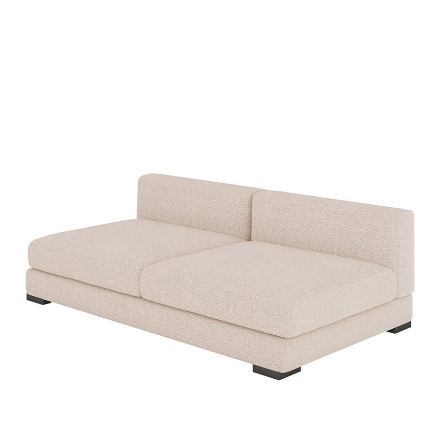 Mia L-shaped modular corner sofa with two poufs (Fabric: Grande 03)