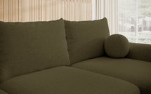 Corner sofa bed Carnos L-shaped with ball, single cushions Moly 38 hydrophobic chenille right-hand side