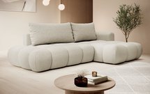 Ombo Storm 09 L-shaped corner sofa with sleeping function with a container in easy-to-clean braided fabric, right-hand side