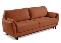 Toivola three-seater sofa with storage, copper velvet, hydrophobic