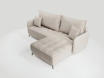 Corner sofa with sleeping function Arandes L-shaped with container Salvador 01 hydrophobic velvet right-hand side