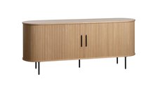Gativel slatted chest of drawers 180 cm natural oak