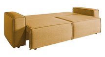 Copertino three-seater sofa, easy-to-clean mustard fabric