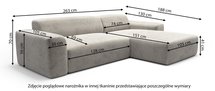 Corner sofa with sleeping function Terrafino L-shaped Onega 7 left-hand side