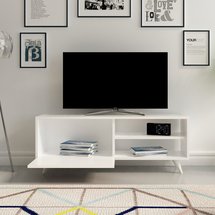 Veneida TV cabinet with decoration 120 cm white