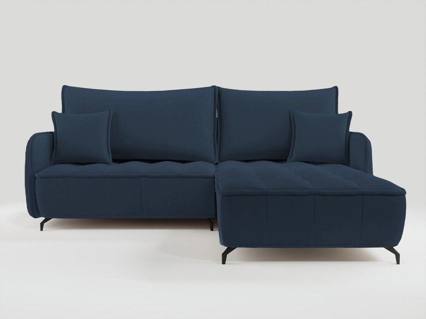 Corner sofa with sleeping function Arandes L-shaped with container Castel 79 easy-cleaning velvet right-hand side