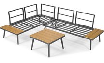 Tonsolle garden set with corner and table, graphite steel