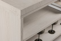 Solify table 110x230 cm with three shelves, bleached oak