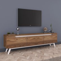 Denoa TV cabinet 180 cm walnut