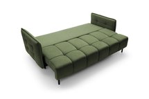 Portosello three-seater sofa bed with pocket spring and storage (Fabric: Castel 39, Legs: Black)