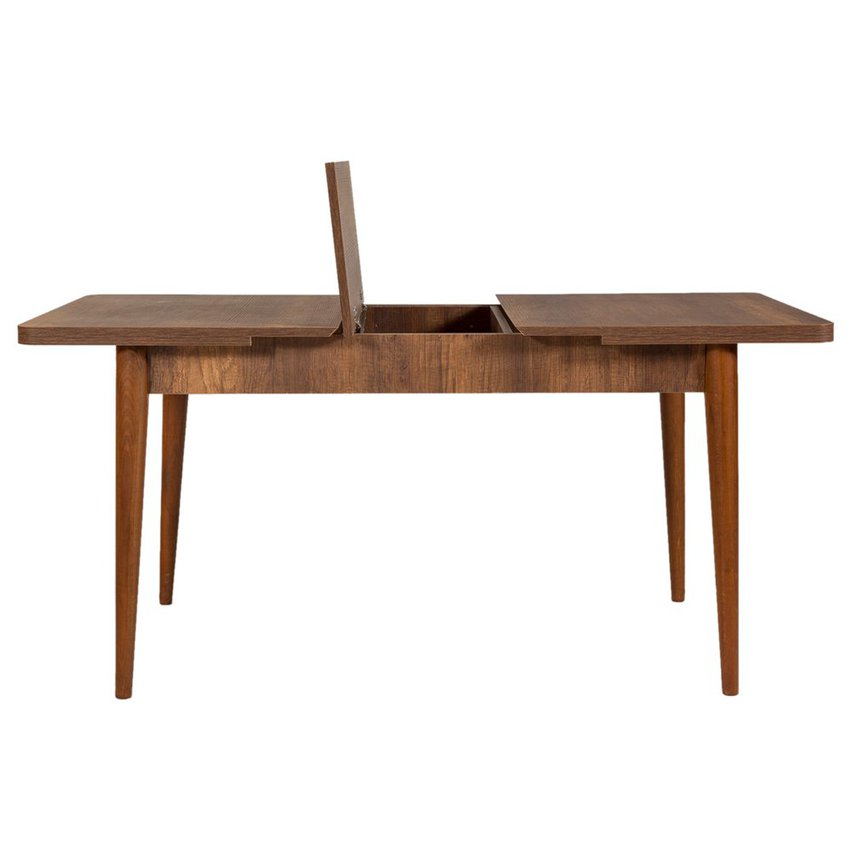 Elioused dining table 129-163x80 cm walnut