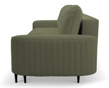 Sotira sofa bed with sleeping function and bedding container, olive velvet