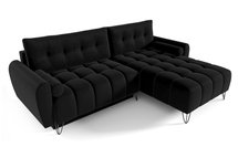 Corner sofa with sleeping function Minna L-shaped Amon 13 with container hydrophobic velvet universal