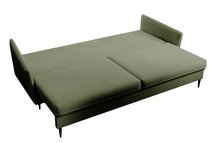 Three-seater sofa Volio Magic Velvet 2243 sage hydrophobic velvet black legs