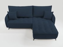 Corner sofa with sleeping function Arandes L-shaped with container Castel 79 easy-cleaning velvet right-hand side