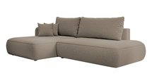 Foggi Melody 12 L-shaped corner sofa with sleeping function with left-hand chenille container