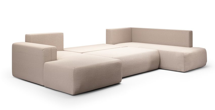 Corner sofa with sleeping function Lummi U-shaped Aragon 03 left-hand side