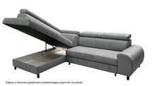 Corner sofa with sleeping function Dulia L-shaped legs black (Fabric: Trinity 14, Side: Left)