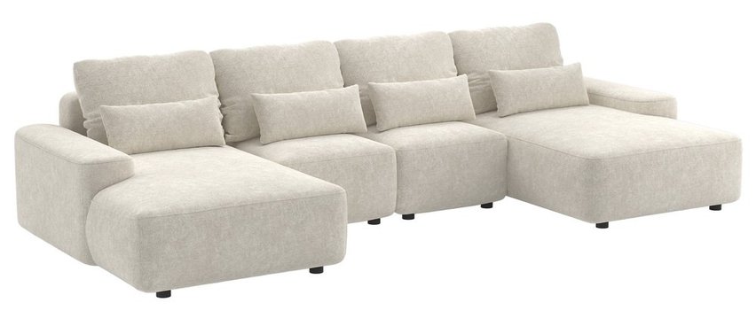 Corner sofa with sleeping function Carnos U-shaped Quintana 01 hydrophobic velvet easy to clean