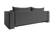 Three-seater sofa Lilla Amon 11 with a container in hydrophobic velor fabric, black legs