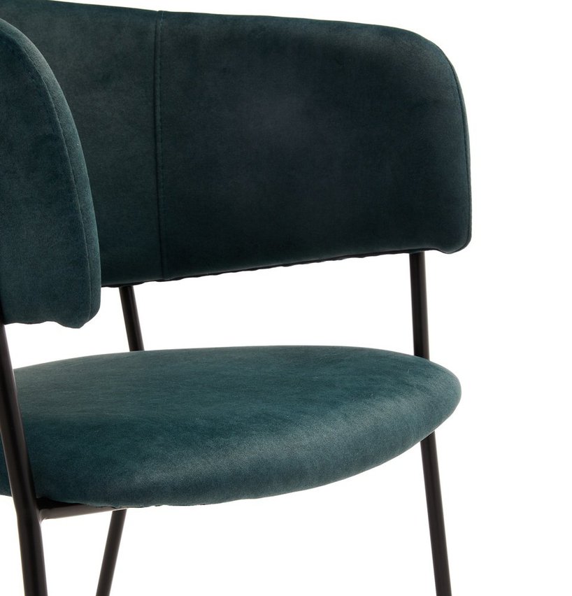 Prools upholstered chair, dark green/black base