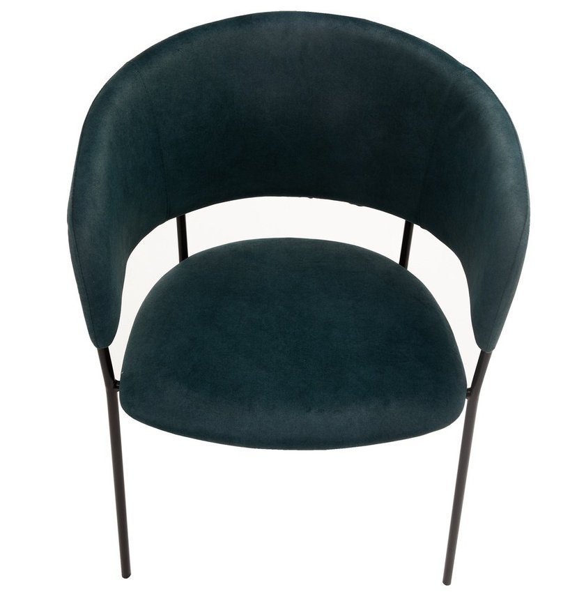 Prools upholstered chair, dark green/black base