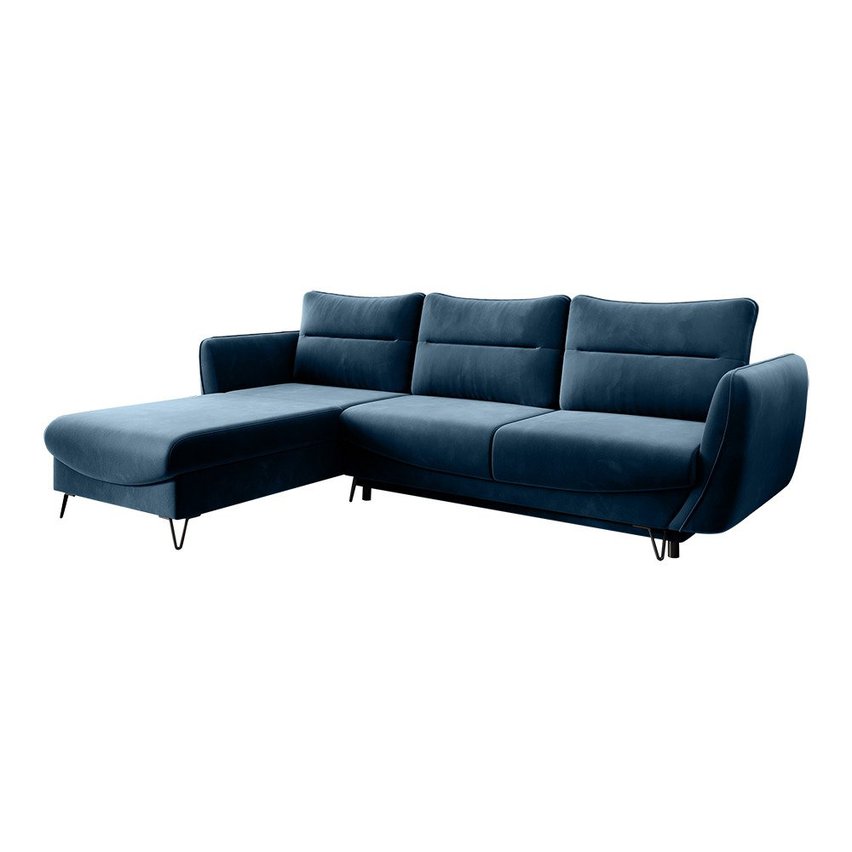 Bradeno L-shaped corner sofa bed with storage (Fabric: Lukso 40, Side: Left)