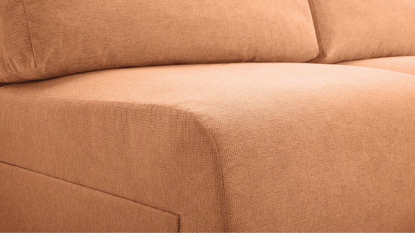 Corner sofa with sleeping function Fimbo L-shaped with container Aragon 56 hydrophobic chenille right-hand side