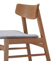 Paraves wooden chair, natural oak/gray