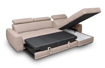 Danles corner sofa bed with three adjustable headrests (Fabric: Element 17)