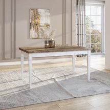 Euglia extendable table 160-240x90 cm Abisko ash with Lefkas oak top 247DJU92