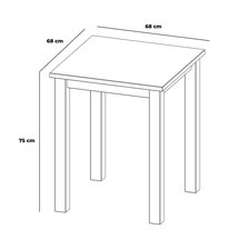 Silphium table 68x68 cm white