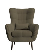 Vence Lincoln lounge chair with footstool, 37 legs, black
