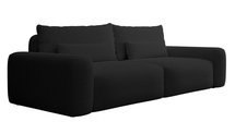 Carnos Moly 99 three-seater sofa, hydrophobic chenille, black legs