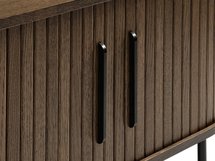 TV cabinet Gativel 180 cm burnt oak slats