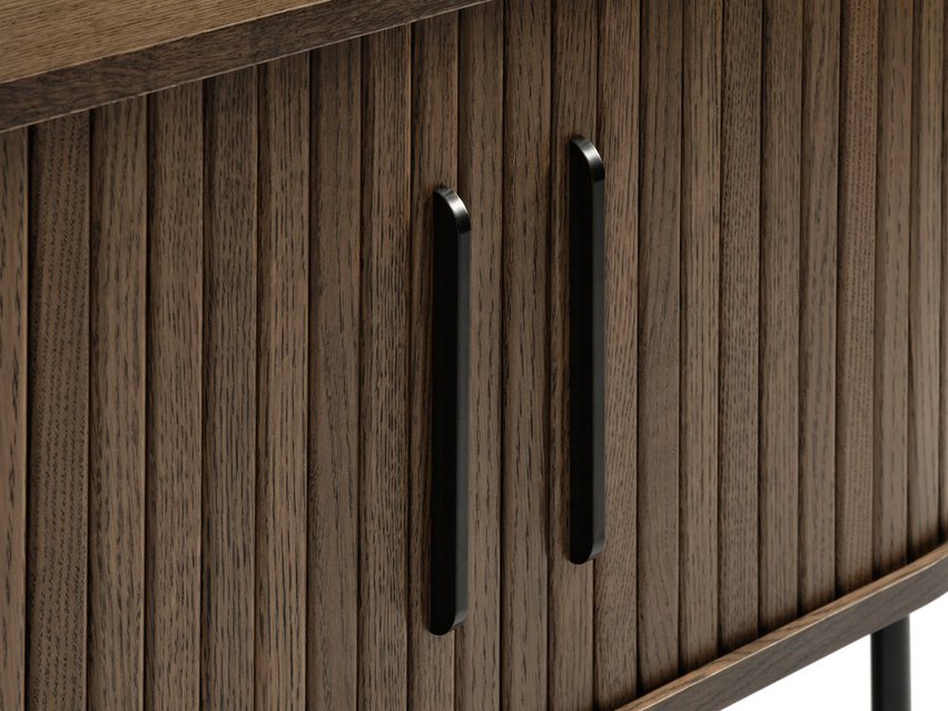 TV cabinet Gativel 180 cm burnt oak slats