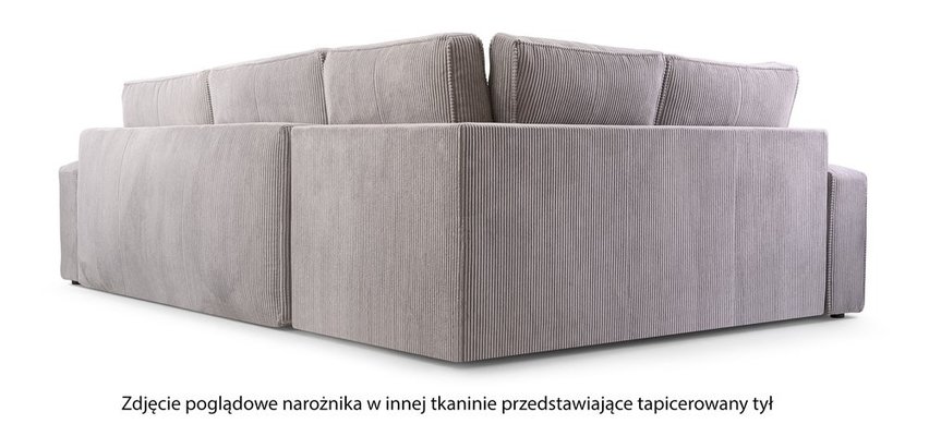 Figline L-shaped corner sofa with sleeping function with Onega 07 container in hydrophobic fabric, left-hand side