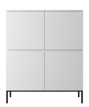 Bemmi tall chest of drawers, 100 cm, white with black legs