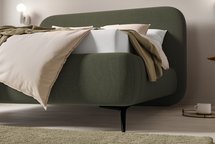 Upholstered bed 180x200 cm Monno Castel 39 metal frame easy-to-clean velvet legs black