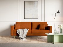 Valico three-seater sofa with gold legs